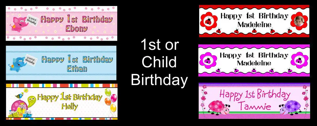 1st Birthday Banners