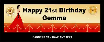 Glamour Hollywood Party Banner Sign